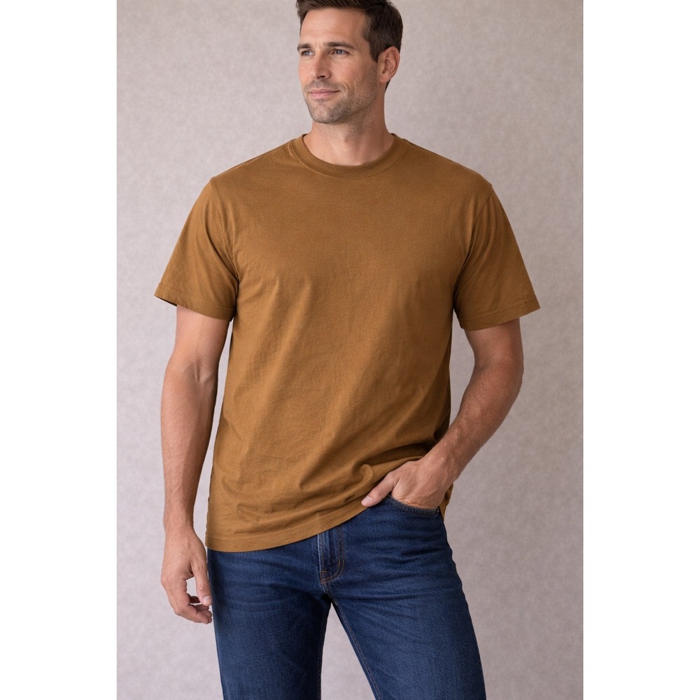 Filson T Shirt Mens‎ Medium Brown Made in USA 100% Cotton Outdoor Workwear